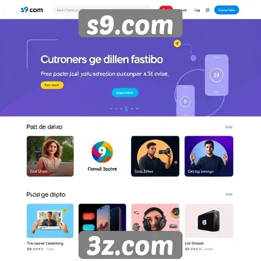 Interface do usuário do S9.com é fácil de navegar